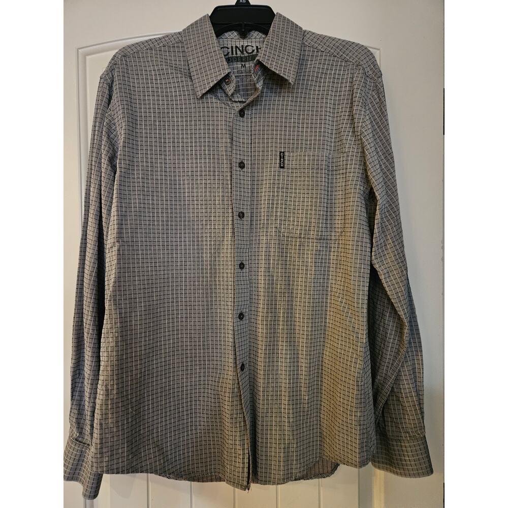 Cinch long sleeve cowboy style button down shirt size Medium Modern Fit